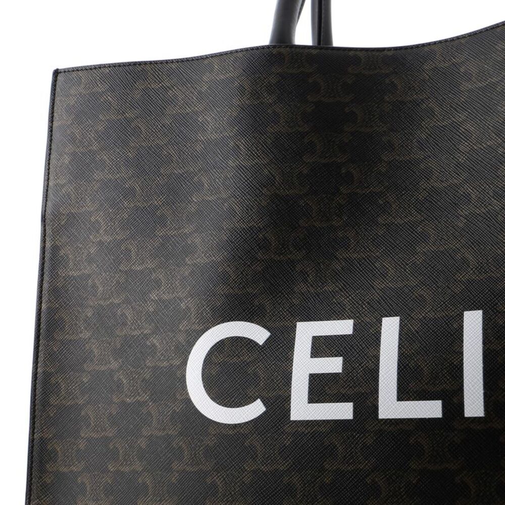 Celine Horizontal Logo Cabas Tote Triomphe Coated Canvas Brown - Picture 6 of 8